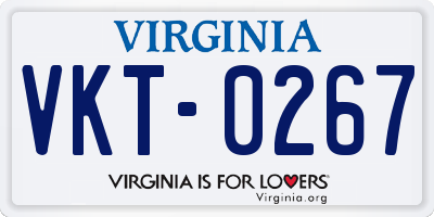 VA license plate VKT0267