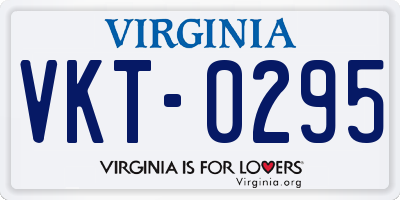 VA license plate VKT0295