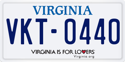 VA license plate VKT0440