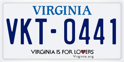 VA license plate VKT0441