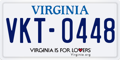 VA license plate VKT0448