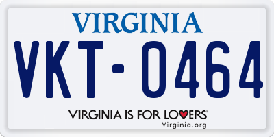VA license plate VKT0464