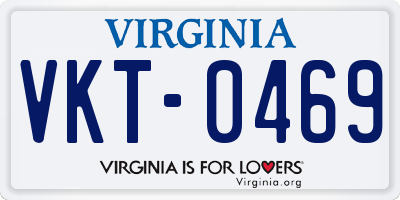 VA license plate VKT0469