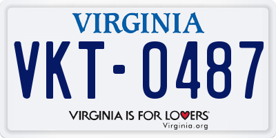 VA license plate VKT0487