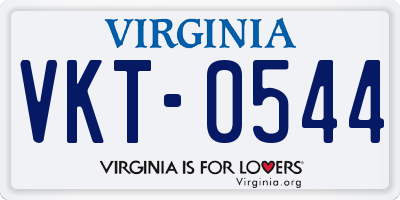 VA license plate VKT0544