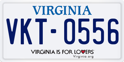 VA license plate VKT0556