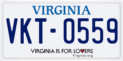 VA license plate VKT0559