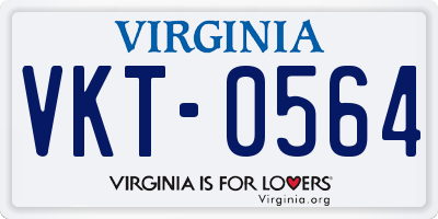 VA license plate VKT0564