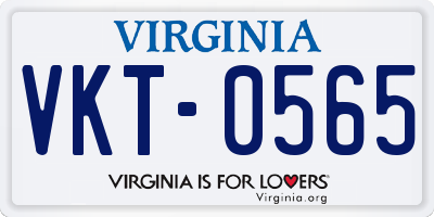VA license plate VKT0565