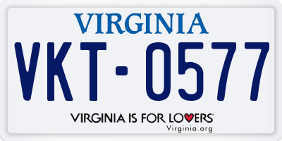 VA license plate VKT0577