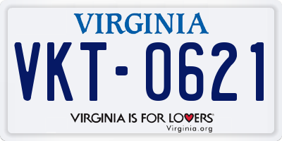 VA license plate VKT0621