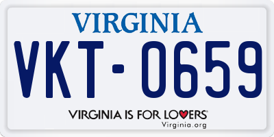 VA license plate VKT0659