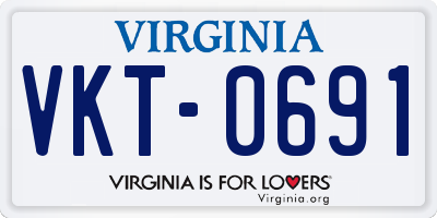 VA license plate VKT0691