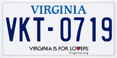 VA license plate VKT0719
