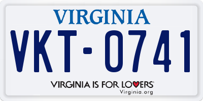 VA license plate VKT0741
