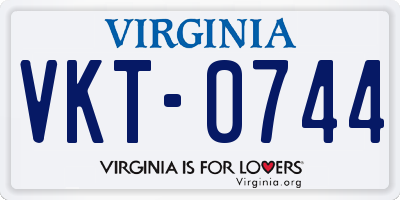 VA license plate VKT0744