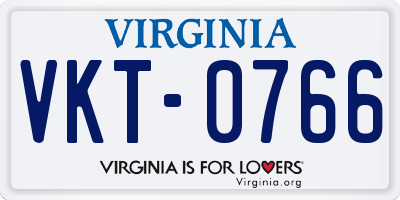 VA license plate VKT0766