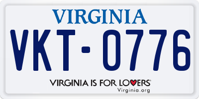 VA license plate VKT0776