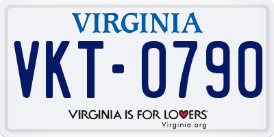 VA license plate VKT0790