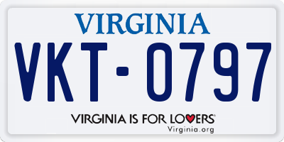 VA license plate VKT0797