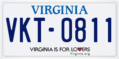 VA license plate VKT0811