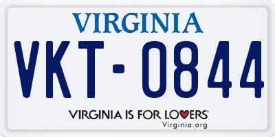 VA license plate VKT0844