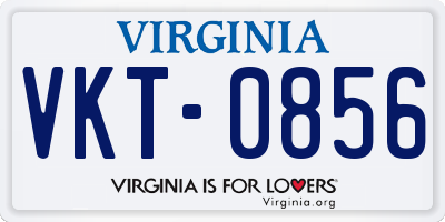VA license plate VKT0856
