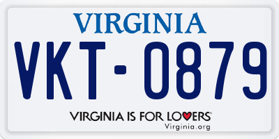 VA license plate VKT0879