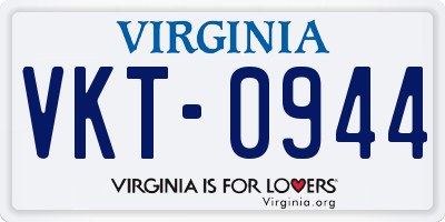 VA license plate VKT0944