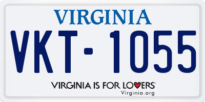 VA license plate VKT1055