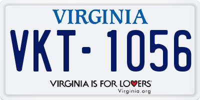 VA license plate VKT1056