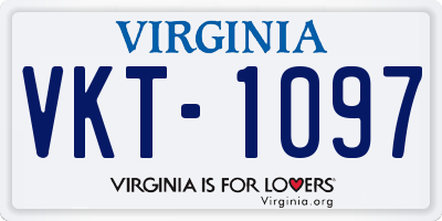 VA license plate VKT1097