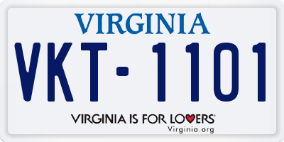 VA license plate VKT1101