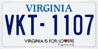 VA license plate VKT1107