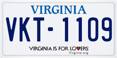 VA license plate VKT1109