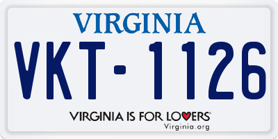 VA license plate VKT1126