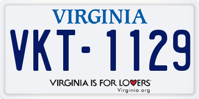 VA license plate VKT1129
