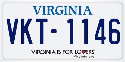 VA license plate VKT1146