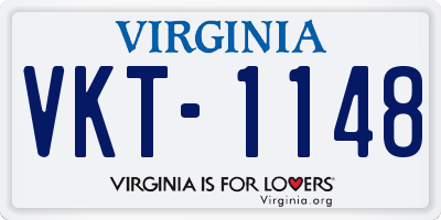 VA license plate VKT1148