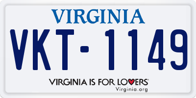 VA license plate VKT1149