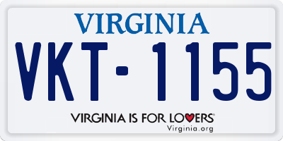 VA license plate VKT1155
