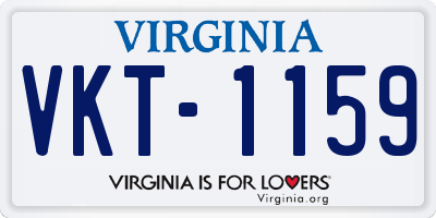 VA license plate VKT1159
