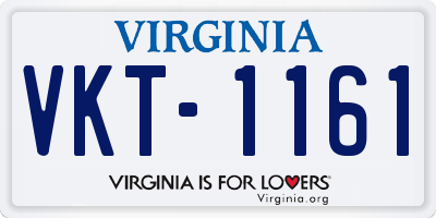 VA license plate VKT1161