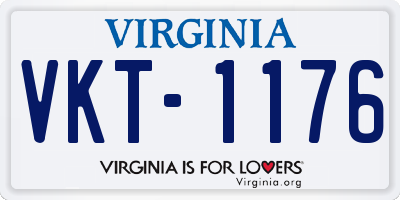 VA license plate VKT1176