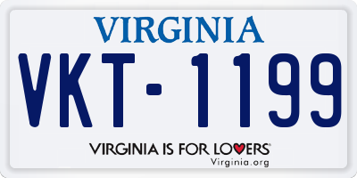 VA license plate VKT1199