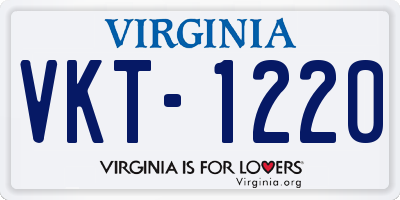 VA license plate VKT1220