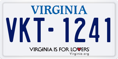 VA license plate VKT1241