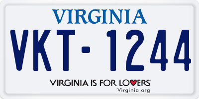 VA license plate VKT1244