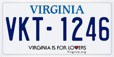 VA license plate VKT1246