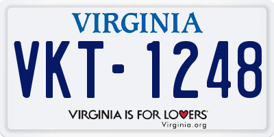 VA license plate VKT1248